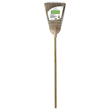 Balai de paille de 12 po, garniture de 18 po de longueur, manche en bois dur - Simple Spaces