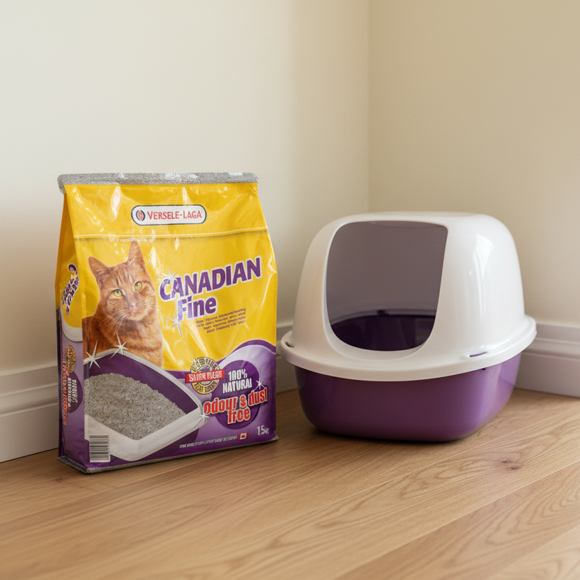 Versele Laga - Premium Clumping Cat Litter, Canadian Fine (15kg) 