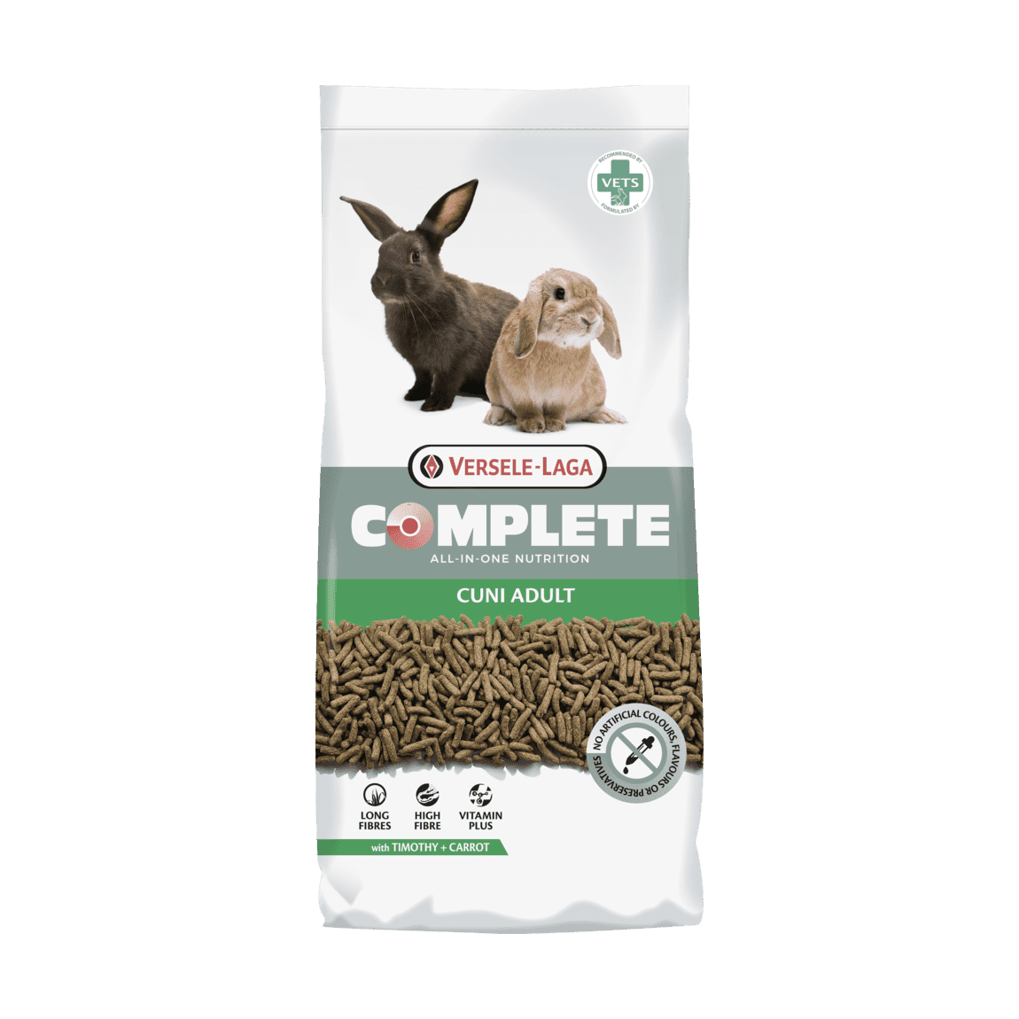 Versele-Laga - Complete Cuni Adult, All-in-One Extruded Fiber Rich Feed for Rabbits 