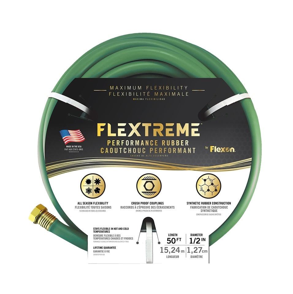 Flexon - Flextreme™ PH1250G Garden Hose, 1/2 in., 15 m (50 ft), Rubber, Green 