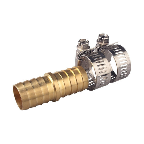 Landscapers Select - Hose Mender with Clamps, 3/4 in. Male, Brass
