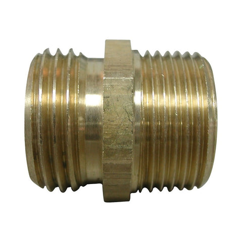 Landscapers Select - Garden Hose Connector, 3/4" MHT x 3/4" MIP x 1/2" FIP, Brass 