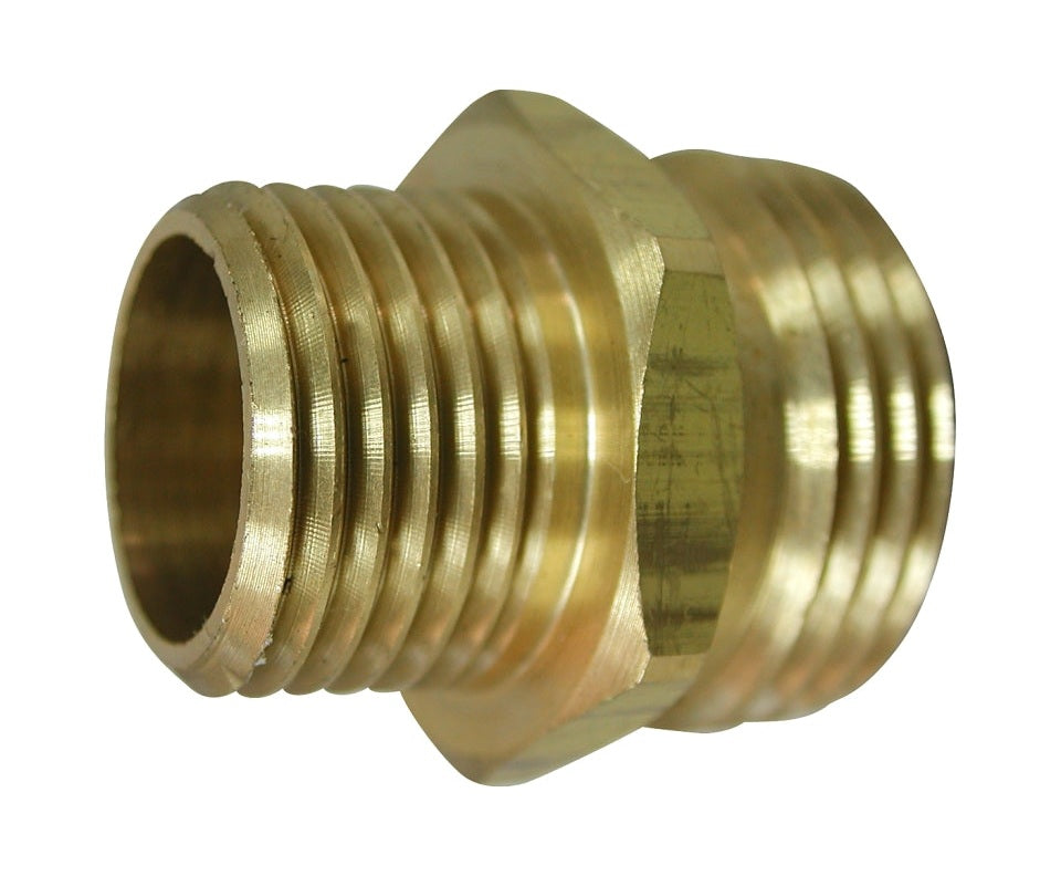 Adaptateur de tuyau d'arrosage, 3/4 x 1/2 po, MHT x MIP, laiton, pour tuyau d'arrosage - Landscapers Select