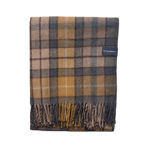 Recycled Wool Blanket - Buchanan Natural Tartan