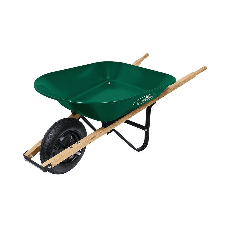 Brouette en acier 4 pieds cubes, verte - Landscaper's Select