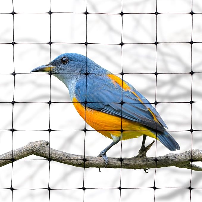 Filet de protection anti-oiseaux (7 pi x 100 pi) en plastique noir - TENAX