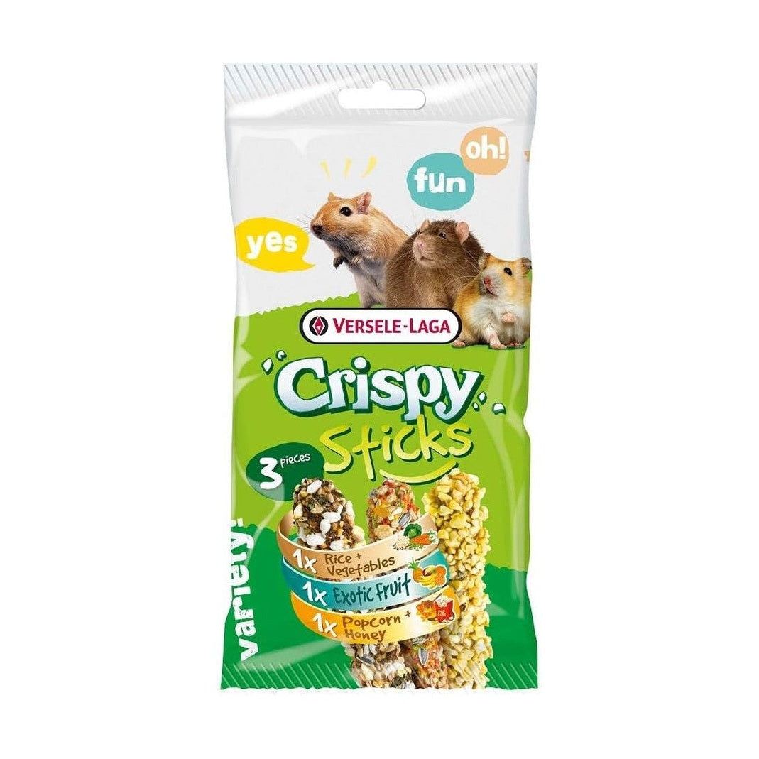 Crispy Sticks omnivore, Bâtonnets croustillants 3 saveurs pour lapins et rongeurs - Versele-Laga