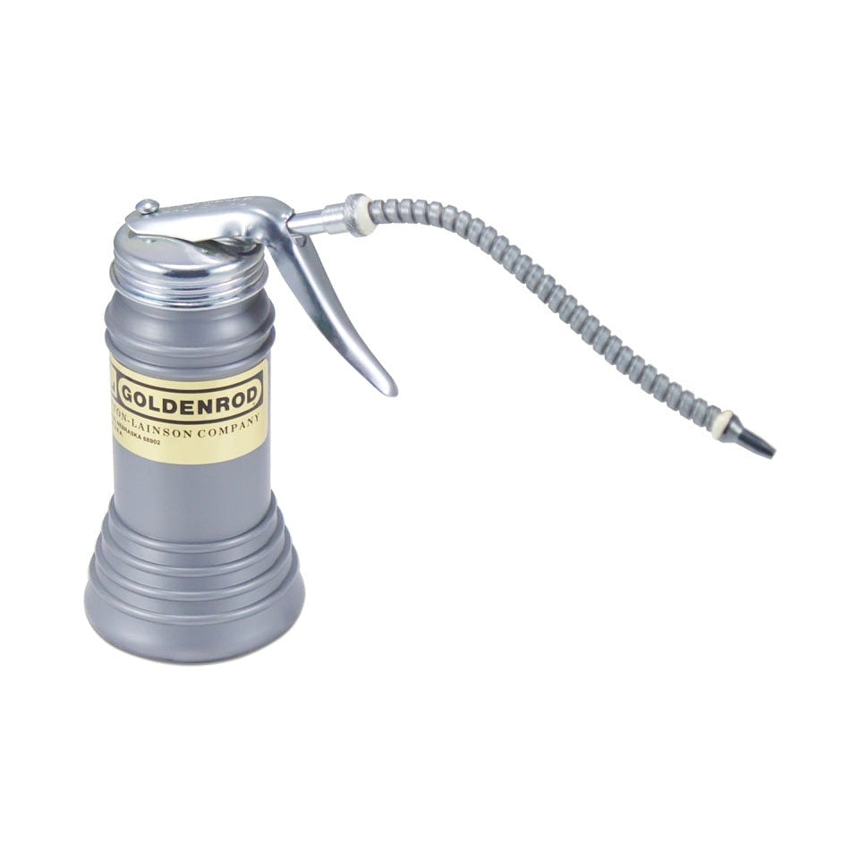Huileur à pompe pistolet, capacité 170 ml, bec flexible, plastique, gris - DL Goldenrod
