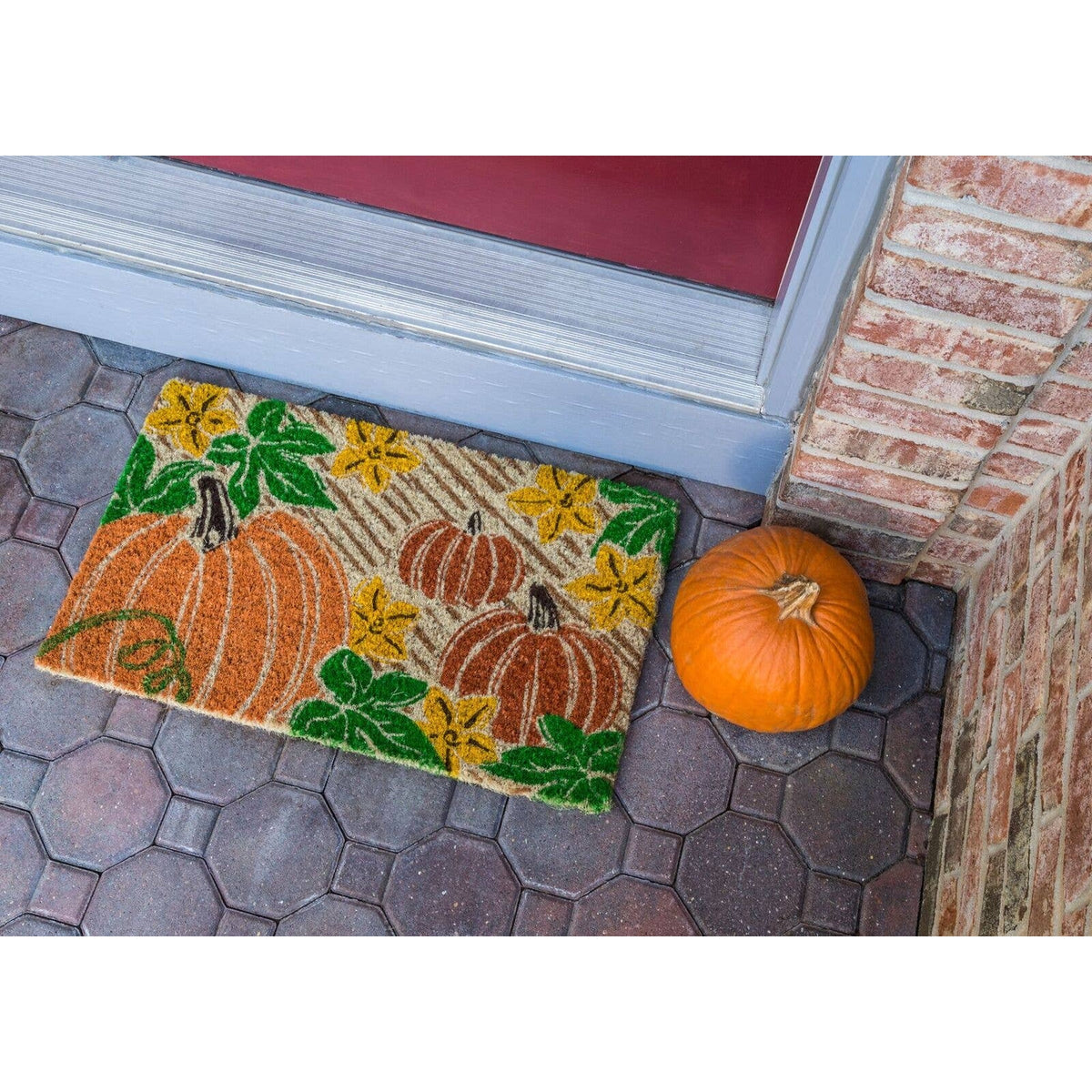 Entryways - Pumpkin Patch Handwoven Coir Doormat
