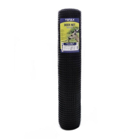 TENAX - Deer Fence, (7 ft x 100 ft), Black Plastic 