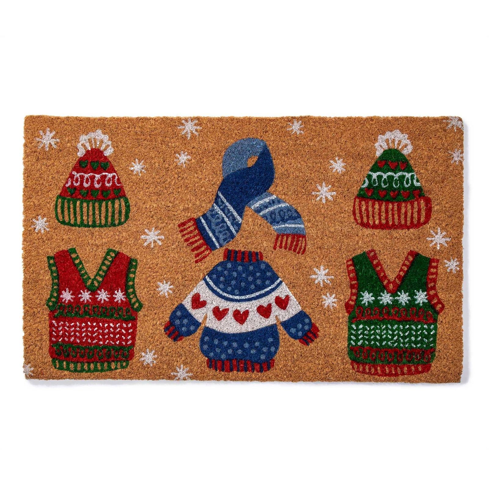 Tapis d'entrée en fibre de coco Holiday Sweaters - Entrées