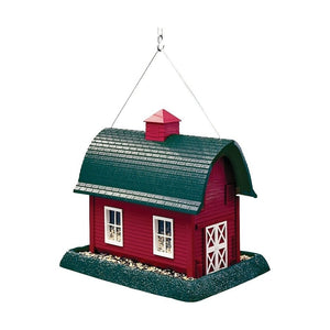 North States Village Collection - Large Bird Feeder, Red Barn 
