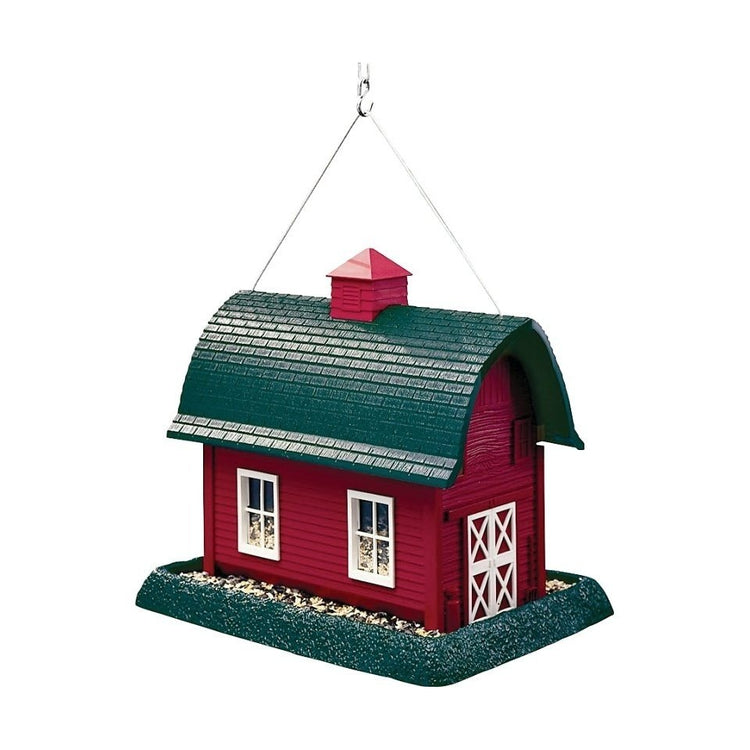 North States Village Collection - Large Bird Feeder, Red Barn 
