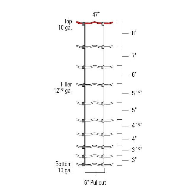 Red Brand - Livestock Fence, 330ft Class 1, #1047-6-12 ½ 