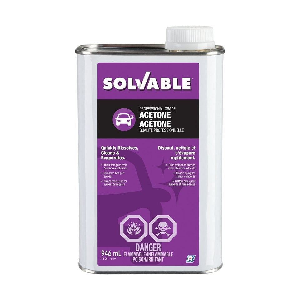 Acétone liquide (946 ml) - Solvable