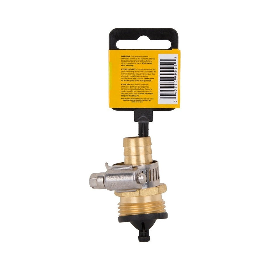 Raccord d'embout de tuyau d'arrosage avec collier de serrage, 5/8 po, mâle, laiton - Landscapers Select