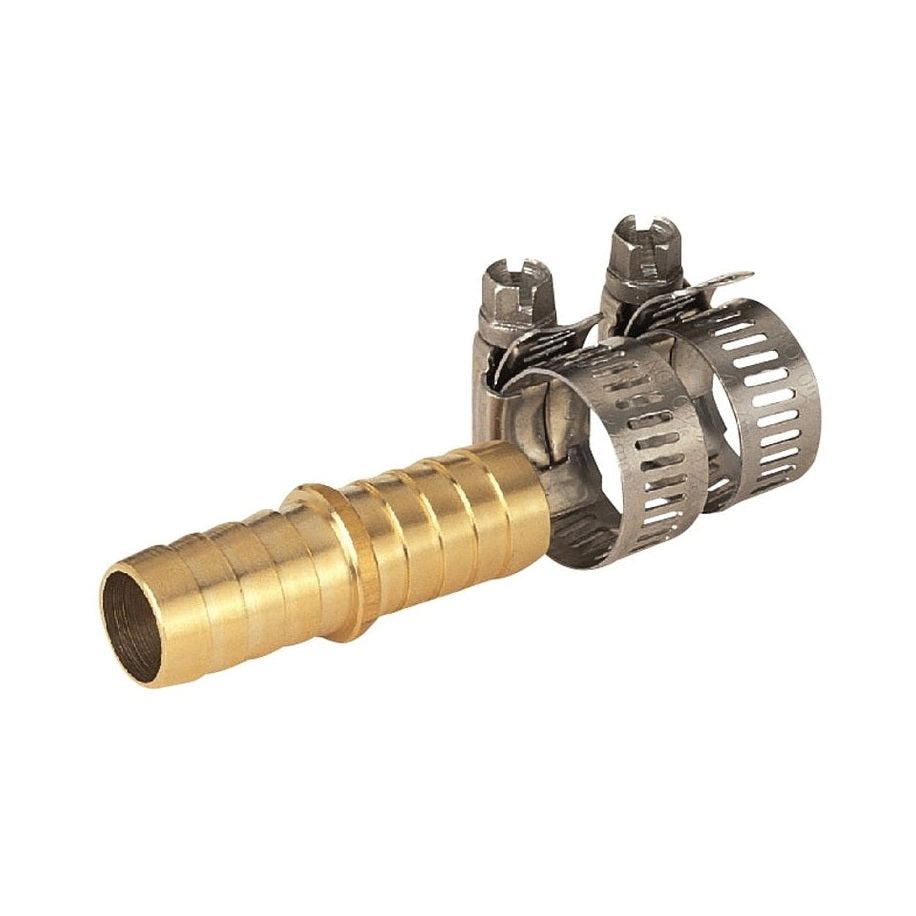 Landscapers Select - Hose Mender with Clamps, 5/8 in. Male, Brass