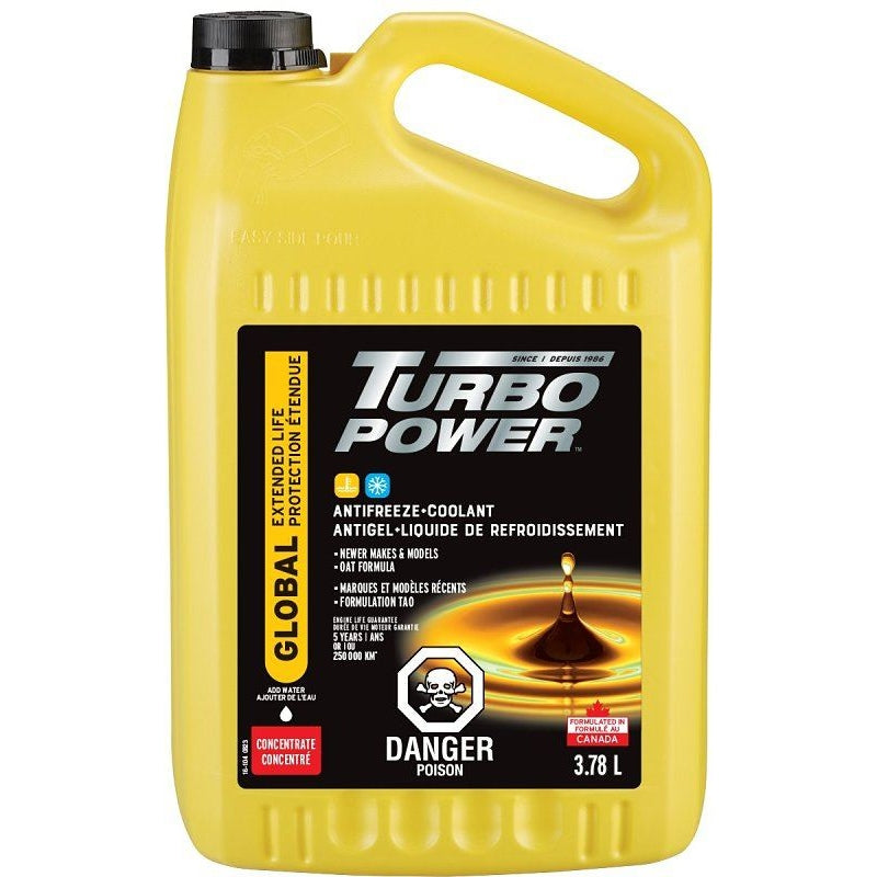 Antigel / liquide de refroidissement 3.78 L, Jaune Pale - Turbo Power