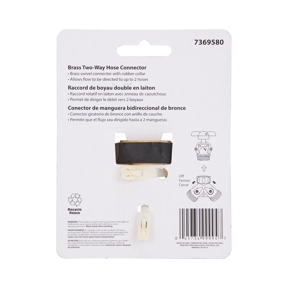 Raccord en Y, mâle et femelle, en laiton, pour tuyau d'arrosage et robinet - Landscapers Select