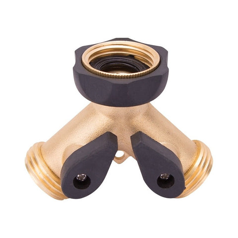 Landscapers Select - Brass Y-Connector, Male and Female, for Garden Hose and Tap 
