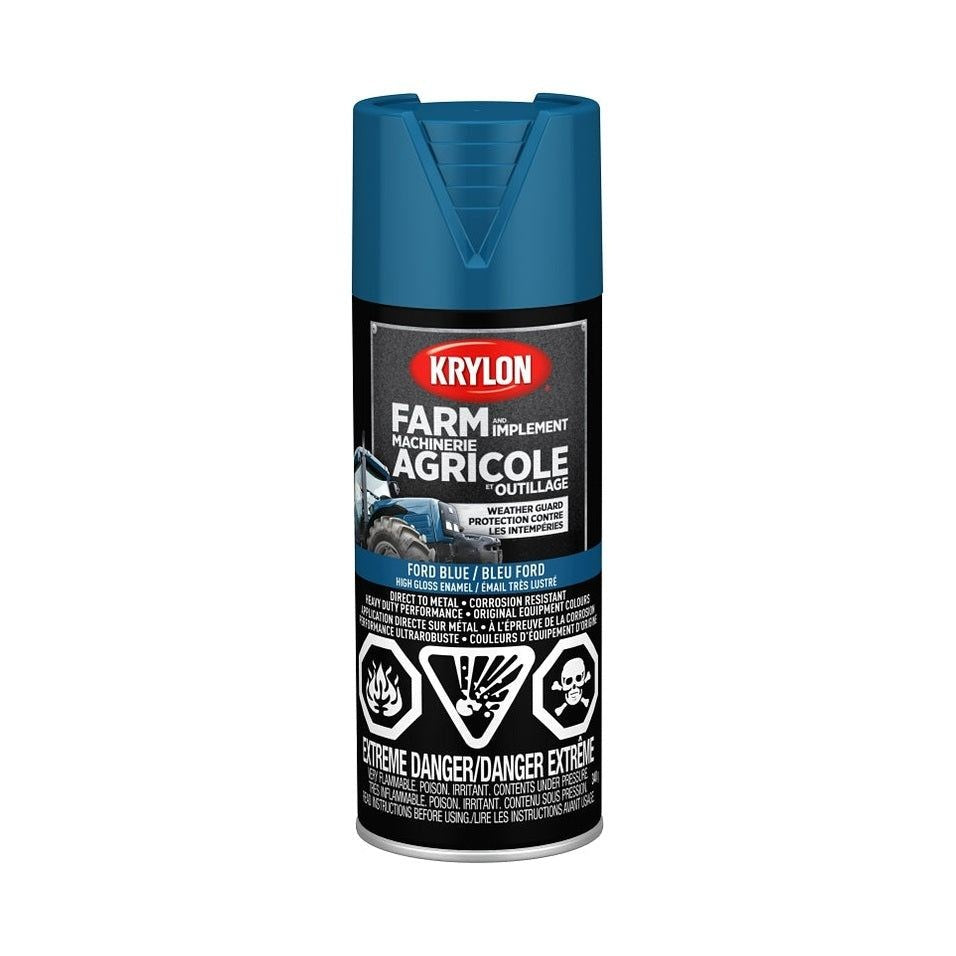 Peinture en aérosol pour fermes et outils agricoles (Bleu Ford) - Krylon