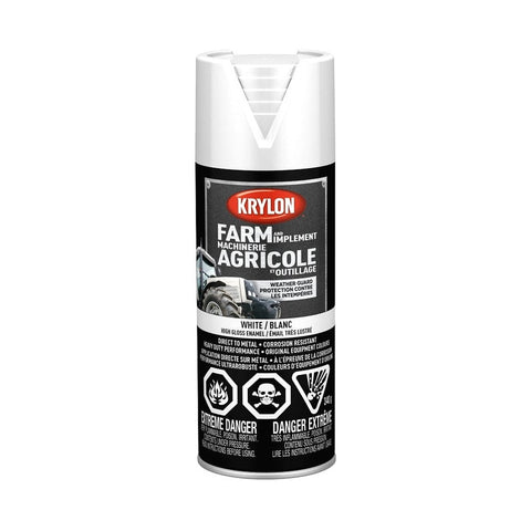 Peinture en aérosol pour fermes et outils agricoles (Blanc émail) - Krylon