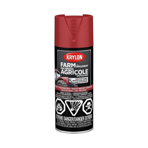 Peinture en aérosol pour fermes et outils agricoles (Rouge Massey Ferguson) - Krylon