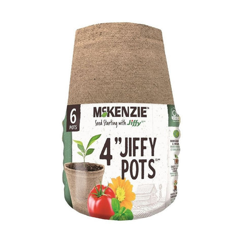 Pots de culture Jiffy, 4 po, (paquet de 6) - McKenzie