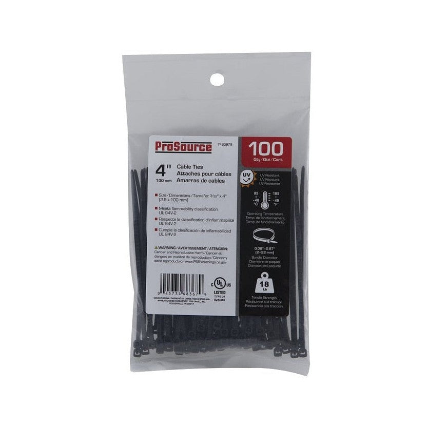 Serre-câbles auto-bloquant, en nylon noir - ProSource