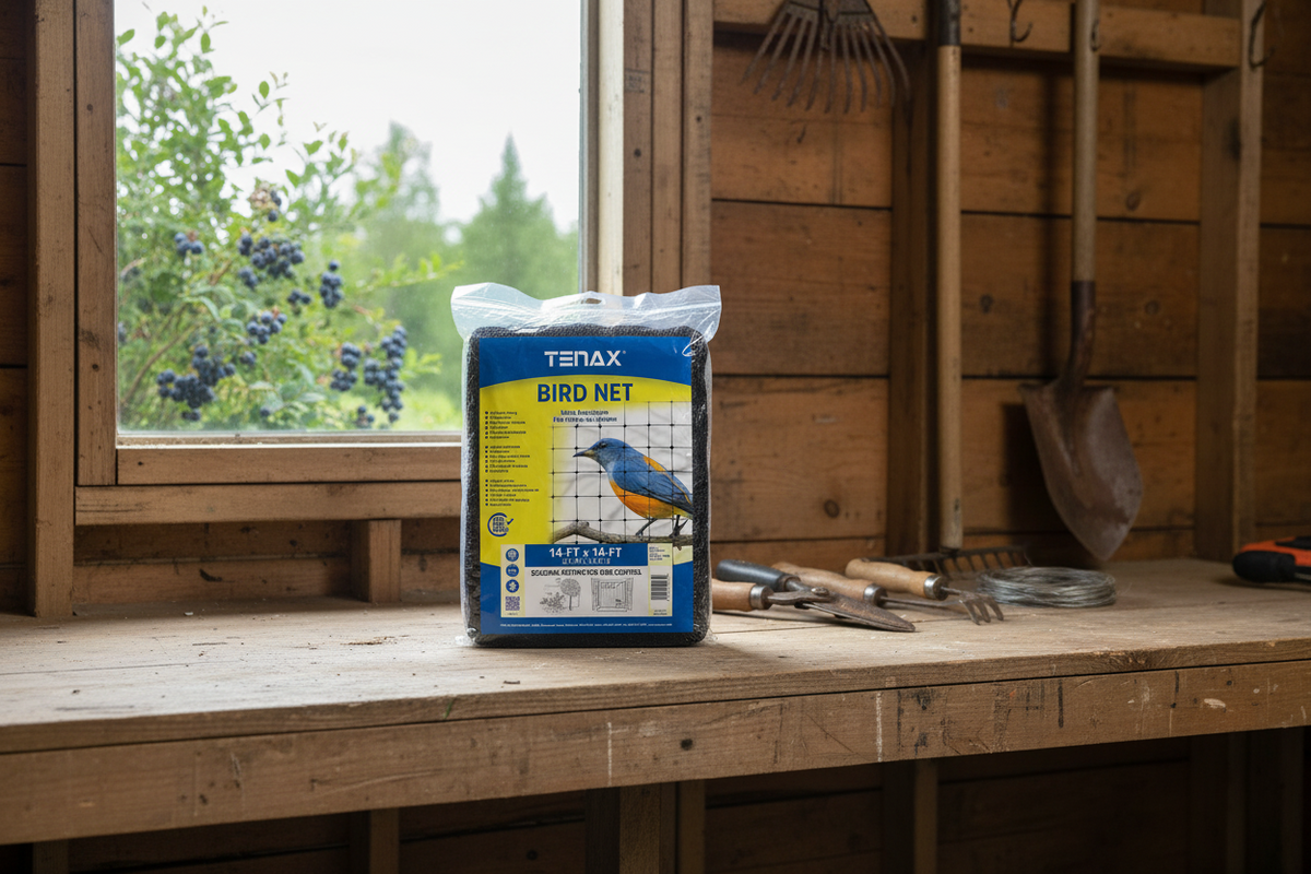 TENAX - Protective Netting, 100 ft L, 7 ft W, Square Mesh, 3/4 in Mesh, Polypropylene, Black