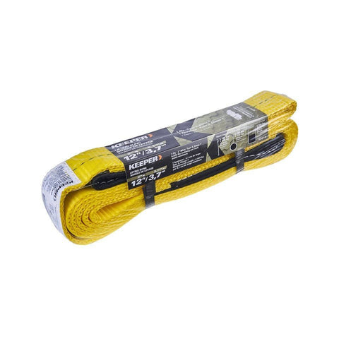 Sangle de levage  2" largeur, 12' longueur, (3100 lb), polyester, jaune - Keeper