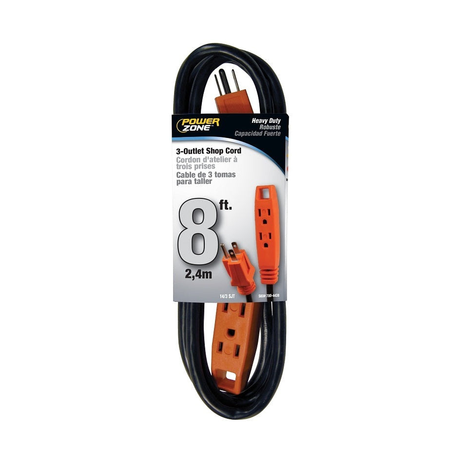 PowerZone - 15A 125V Three-Outlet Workshop Extension Cord