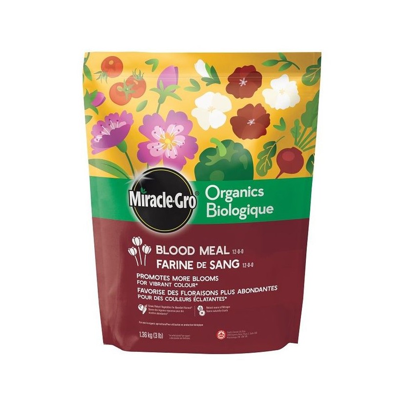 Farine de sang biologique Miracle-Gro® Organics azote, 1,36 kg