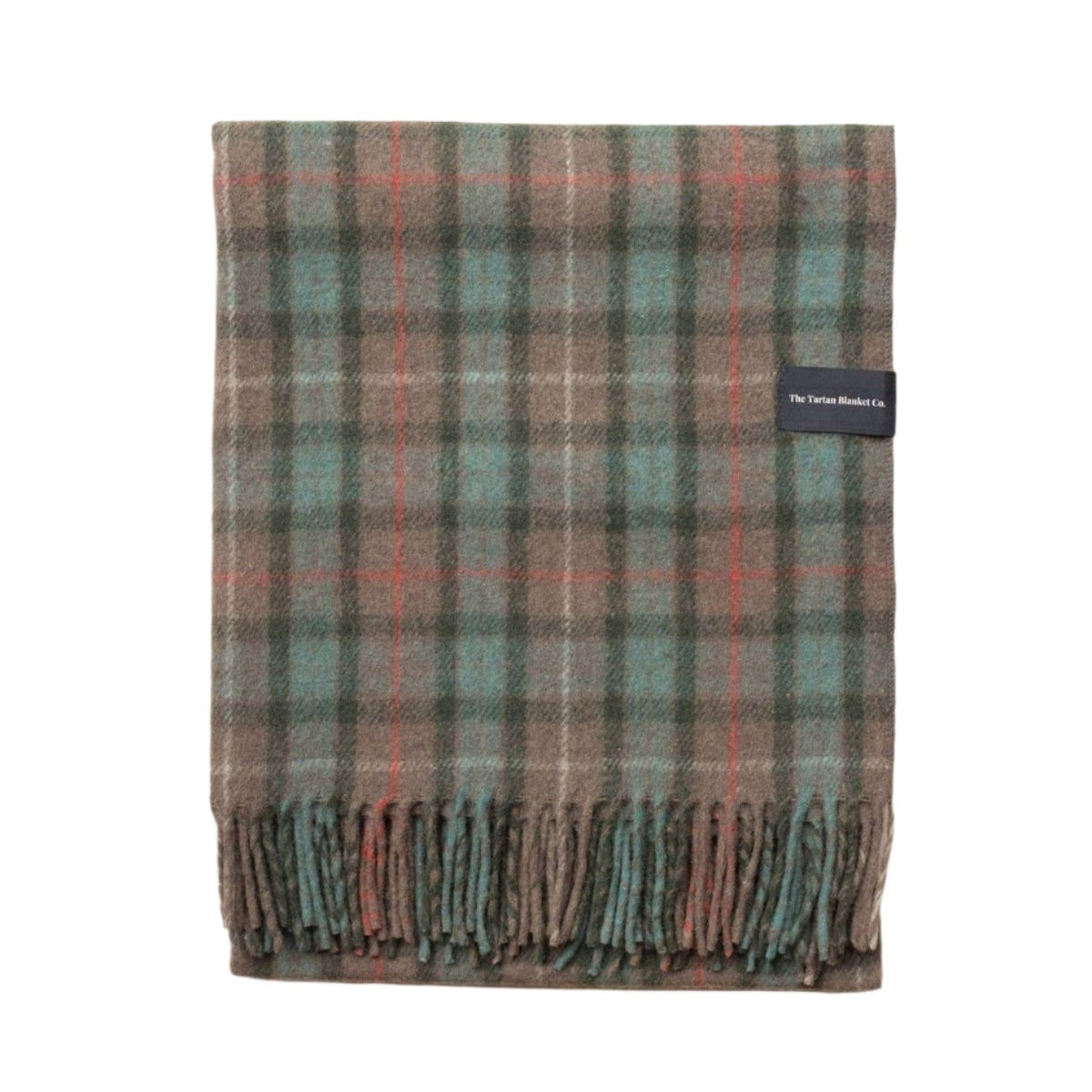 Couverture en laine recyclée en tartan vieilli, Fraser Hunting