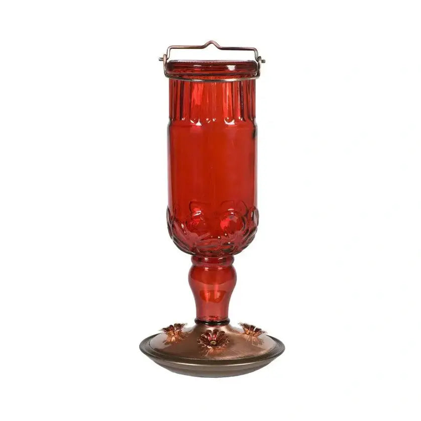 Perky-Pet® - Hummingbird Feeder in 24 oz Red Glass Bottle 