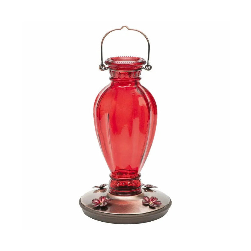 Perky-Pet® Daisy Vase Vintage Glass Hummingbird Feeder