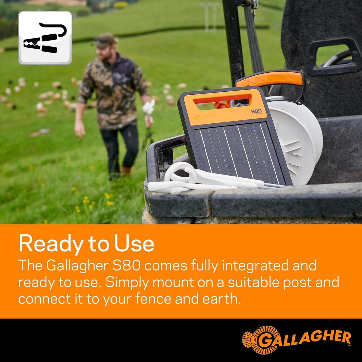 S80 Électrificateur solaire au lithium - Gallagher