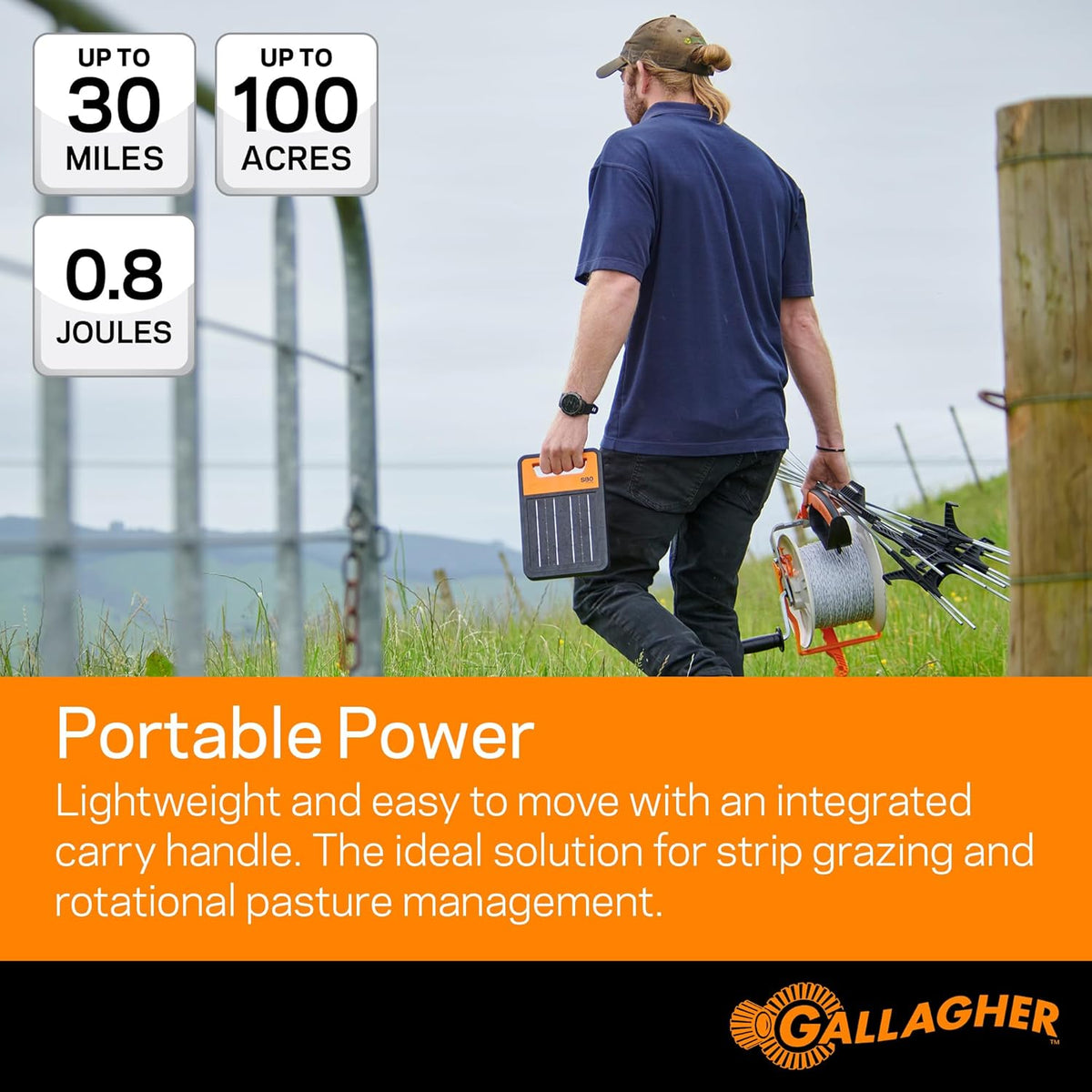 S80 Électrificateur solaire au lithium - Gallagher