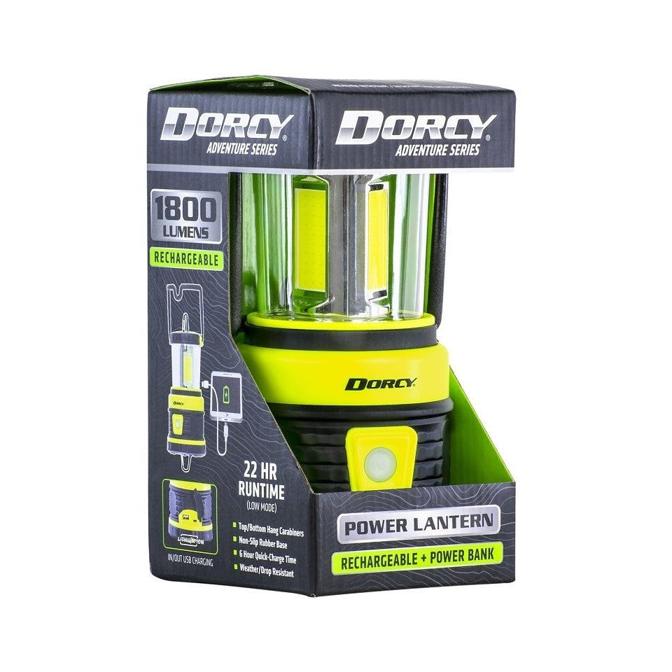 Dorcy - Rechargeable Lantern, Adventure Series, 4500 mAh Lithium-Ion Battery, 1800 Lumens