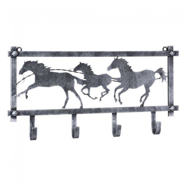 Horses and barbed wire panel