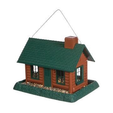Mangeoire à oiseaux en forme de grande cabane en rondins - North States Village Collection