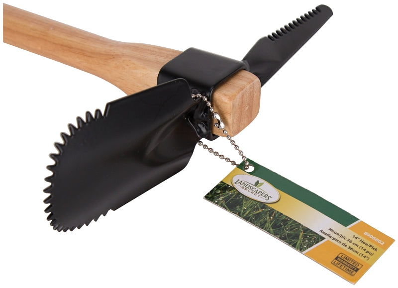 Binette combinée avec pioche, longueur 36,2 cm, manche en bois dur - Landscapers Select