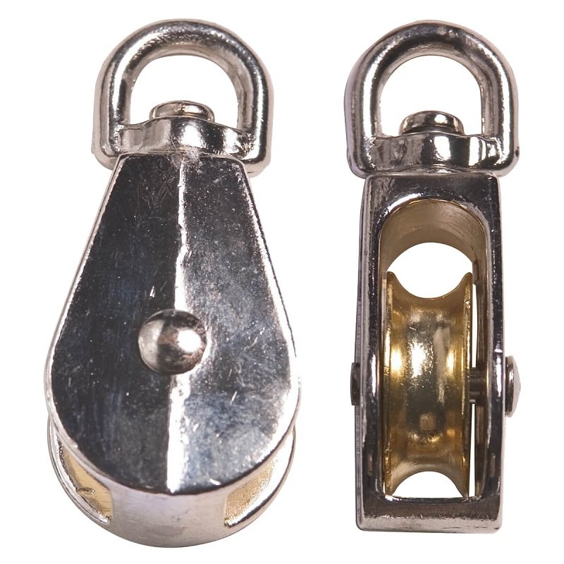 Poulie avec Attache à Œil Pivotant 2 Pouces en Zinc