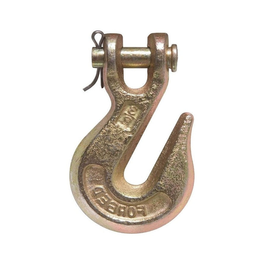 Crochet de levage à chape, 3/8 po, charge de travail de 6 600 lb, qualité 70, chromate d'or - Ben-Mor