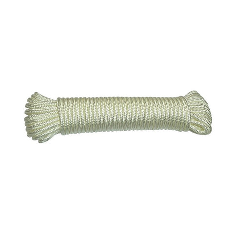 Corde nylon double-tressée blanche 1/4 po × 50 pi - Ben-Mor