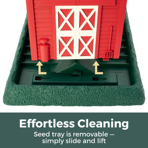 North States Village Collection - Large Bird Feeder, Red Barn 