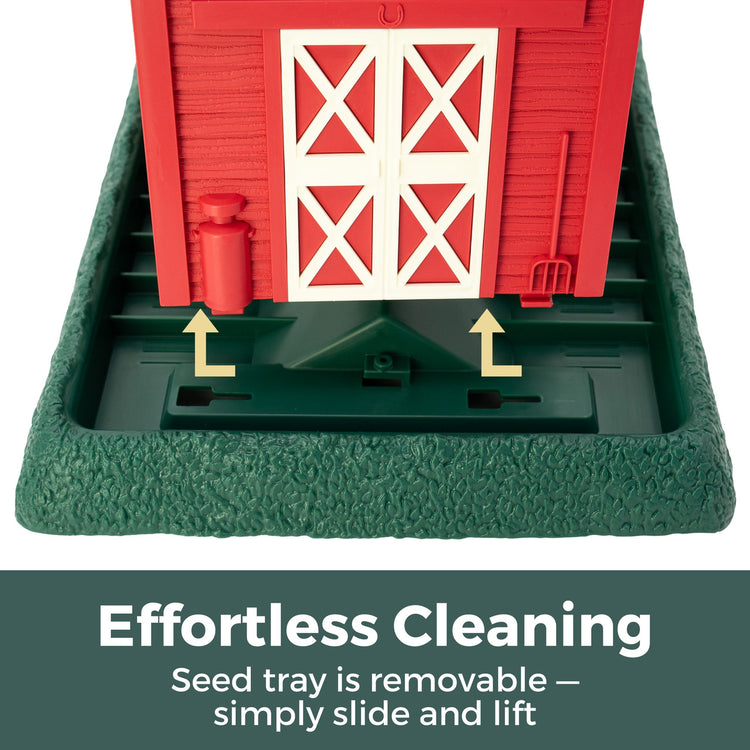 North States Village Collection - Large Bird Feeder, Red Barn 