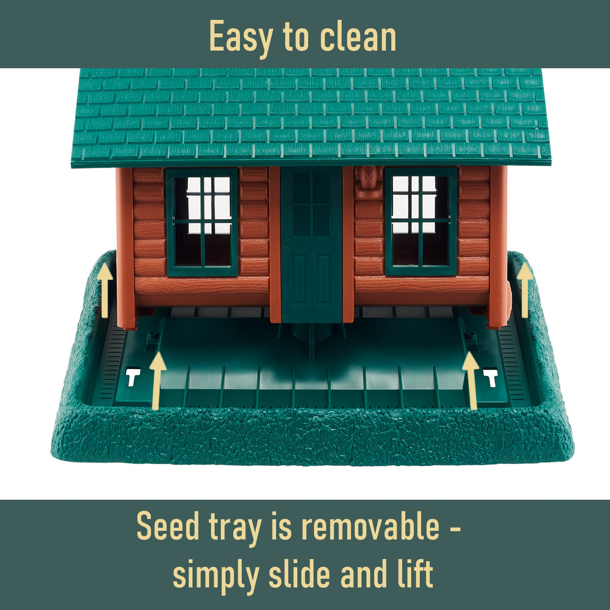 North States Village Collection - Large Log Cabin Birdfeeder