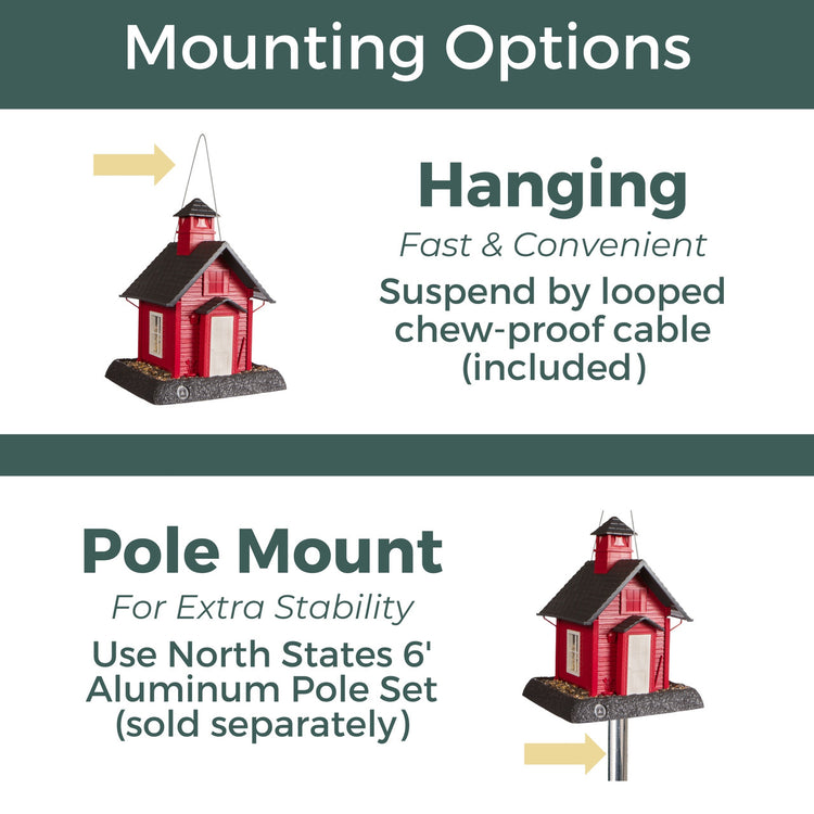 North States Village Collection - School House Bird Feeder 