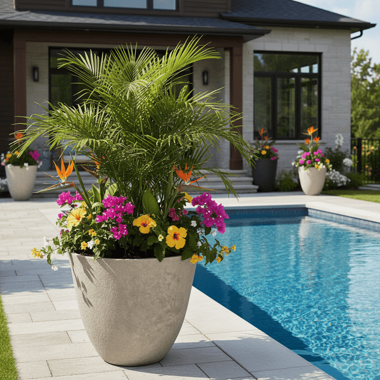 Landscapers Select - Resin Planter with Monzonite Finish